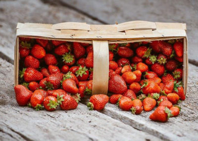 Erdbeeren vom Spargelhof im Kisterl